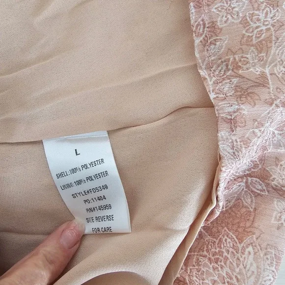 Anthropologie Dress Forum Dusty Rose Floral Tiered Boho Maxi Dress Large NWT - Picture 15 of 16